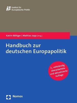 cover image of Handbuch zur deutschen Europapolitik